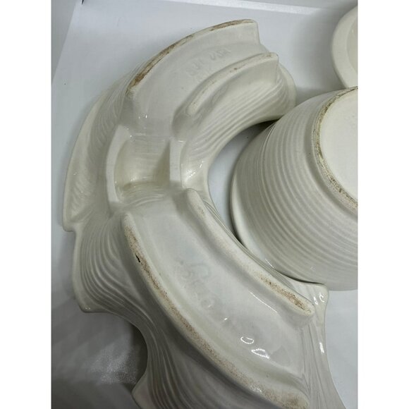 VTG California Orig. Divided Pottery Serving Dish - Chip & Dip Platter - MCM USA - Picture 8 of 10